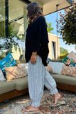 Sandbar Linen Blend Pop Over Shirt Black